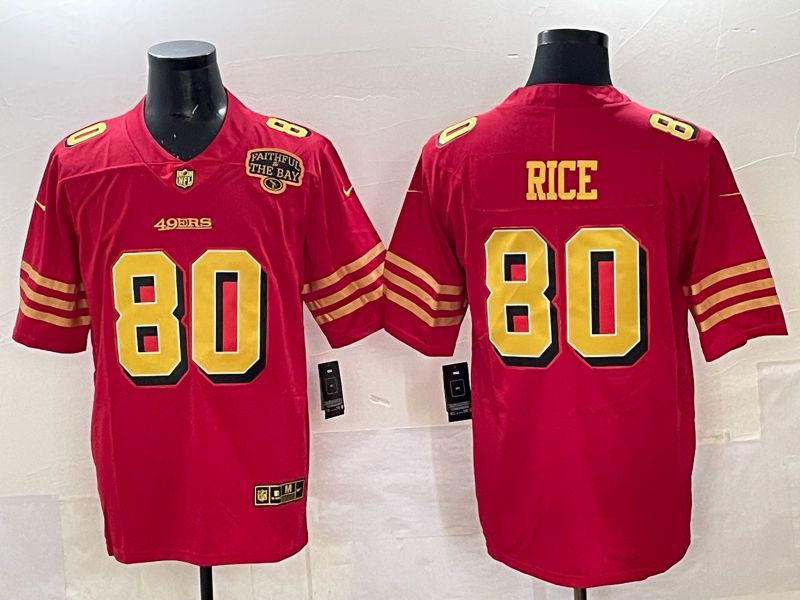 Men Nike San Francisco 49ers #80 Rice Red Limited NFL 2025 Jersey 0025->san francisco 49ers->NFL Jersey